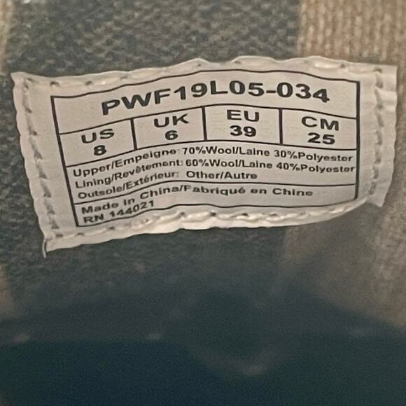 Pendleton Wool Sneakers Women's Sz 8 Vibram Soles Comfy I.1.8 - Picture 16 of 16